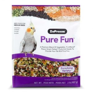 Guía de alimentación para aves exóticas 8 alimento pure fun medium para aves zupreem
