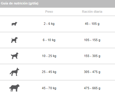 Guía nutrición perros